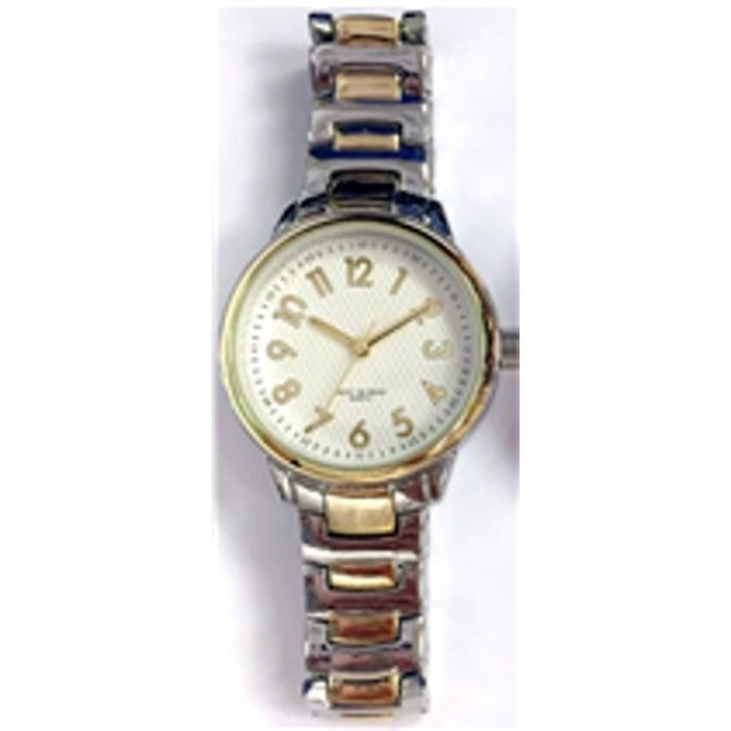 Time And Tru Womens Fashion Watch Nwt Analog Silver  Gold Twotone Bracelet Tt9